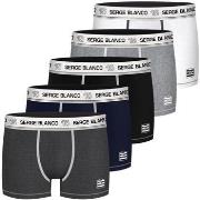 Boxers Serge Blanco Lot de 5 Boxers coton homme Class'