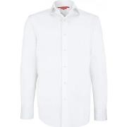Chemise Andrew Mc Allister chemise cintree satin de coton satino blanc