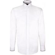 Chemise Emporio Balzani chemise mode cintree col mao mao blanc