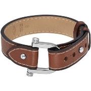 Bracelets Fossil Bracelet homme Heritage D-Link cuir brun