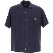 Chemise Serge Blanco Hawai dk navy mc shirt imp