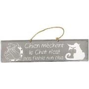 Tableaux, toiles Qualiart Plaque décorative en bois - Chien méchant - ...