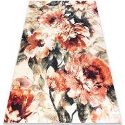 Tapis Rugsx Tapis ANTIKA 24 tek, fleurs, feuilles moderne, 80x150 cm