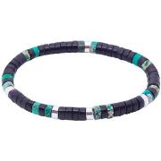 Bracelets Sixtystones Bracelet Perles Heishi Agate Noire -Medium-18cm