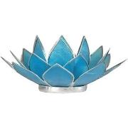 Bougeoirs, photophores Phoenix Import Porte Bougie Fleur de Lotus Bleu...