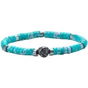 Bracelets Sixtystones Bracelet Heishi Jaspe Impérial Bleu -Large-20cm