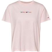 T-shirt Tommy Jeans T shirt femme Ref 59720 Rose