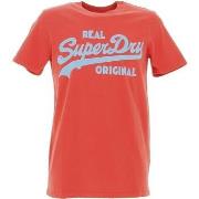 T-shirt Superdry Vintage vl neon tee americana red