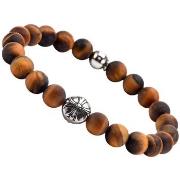 Bracelets Sixtystones Bracelet Boules œil Tigre Pierres -Medium-18cm