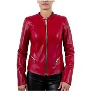 Veste Giorgio Ansia Waxy Rouge (Zip Argent)