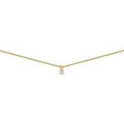 Collier Brillaxis Collier solitaire diamant griffes or jaune 0.050 ct