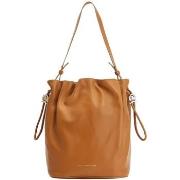 Sac à main Tommy Hilfiger Sac seau en cuir Ref 58154 0F4 Tan