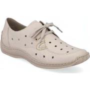 Baskets basses Rieker beige casual closed sport shoe