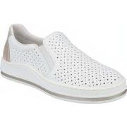 Baskets basses Rieker white casual closed sport shoe