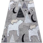 Tapis Rugsx Tapis lavable JUNIOR 51974.802 Ours, animaux pour 120x170 ...