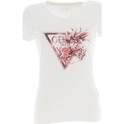 T-shirt Guess Ss rn flower triangle tee