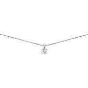 Collier Brillaxis Collier solitaire diamant griffes or blanc 0.40 ct