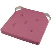 Galettes de chaise Stof Coussin de chaise réversible rose et lin en co...