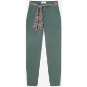 Pantalon Le Temps des Cerises Pantalon chino dyli4 vert bouteille