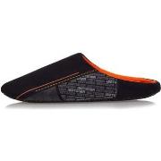 Chaussons Isotoner Chaussons mules Homme Noir Orange
