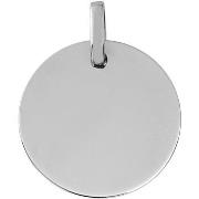 Pendentifs Brillaxis Médaille ronde or blanc 18 carats 15 mm