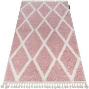 Tapis Rugsx Tapis BERBER TROIK A0010 rose et blanc 120x170 cm