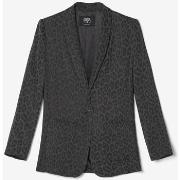 Veste Le Temps des Cerises Veste blazer amelya en jacquard léopard