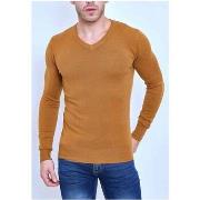 Pull Kebello Pull manches longues col V Marron H