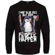 Sweat-shirt Psycho Penguin I Want To Be Nice