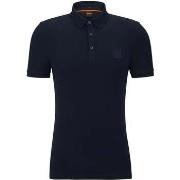 T-shirt BOSS Polo ajusté marine en coton stretch