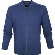 Sweat-shirt Casa Moda Cardigan Bleu Zippé