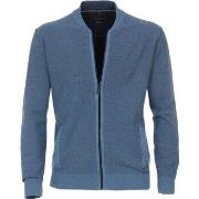 Sweat-shirt Casa Moda Cardigan Bleu Zippé