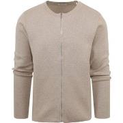 Sweat-shirt Knowledge Cotton Apparel Gilet Beige