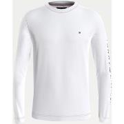 T-shirt Tommy Hilfiger T-Shirt manches longues blanc en coton bio