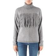 Pull Replay Pull col roul gris chin avec franges