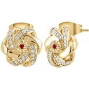 Boucles oreilles Sc Bohème BD2034-DORE-BO-RUBY