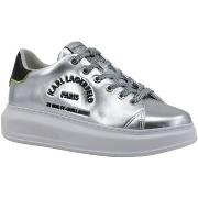 Chaussures Karl Lagerfeld Kapri Metal Maison Sneaker Donna Silver KL62...