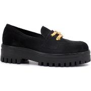 Chaussures E' Mia Mocassino Suede Donna Nero AGRIFOGLIO