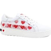 Bottes Love Moschino Sneaker Cuore Bianco Ologram JA15023G1BIA510A