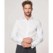 Chemise Profuomo Chemise Cut Away Manchette Double Blanc