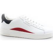 Chaussures Guess Sneaker Leather Tricolor White Blue Red FM6VERLEA12