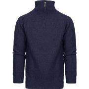 Sweat-shirt Suitable Pull Demi-Zip Bleu Marine