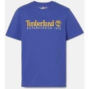 T-shirt Timberland TB0A6SE1 SS EST. 1973 CREW TEE-ED5 CLEMATIS BLUE