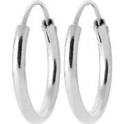 Boucles oreilles Brillaxis Créoles argent rhodié 16 mm