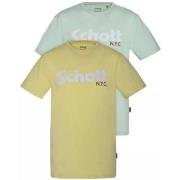 T-shirt Schott Pack de 2 ras du cou