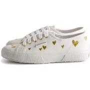 Baskets basses enfant Superga 2750 HEARTS EMBROIDERY Cadet