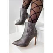 Bottines Jeunes Et Jolies Bottines Cuir Lady Pewter