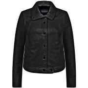 Blouson Oakwood Blouson Nubie en cuir Ref 61613 Noir