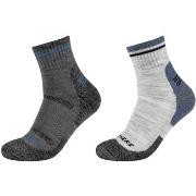 Chaussettes de sports Skechers 2PPK Men Trail Wool Quarter Socks