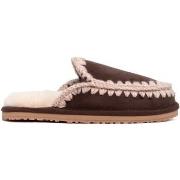 Mules Mou FW161007A SUEDE SLIPPER FULL ESKIMO STITCH MOCHA